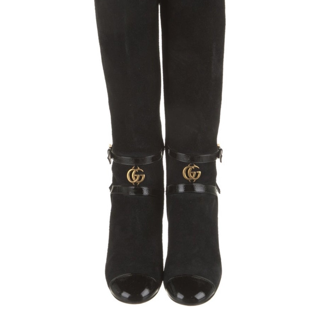 Gucci Black Heeled Boots with Sleek Design